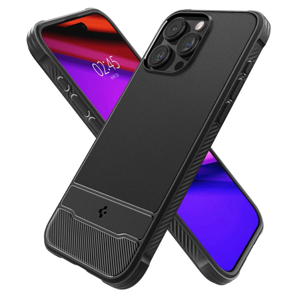 Spigen Rugged Armor Mag Case med MagSafe til iPhone 15 Pro Max - Matte Black