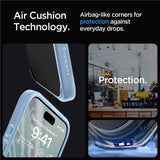 Spigen Crystal Hybrid Case til iPhone 15 Pro Max - Clear Blue