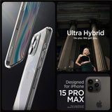 Spigen Crystal Hybrid Case til iPhone 15 Pro Max - klar