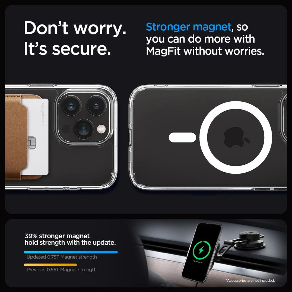Spigen Ultra Hybrid Mag Case med MagSafe til iPhone 15 Pro - hvid