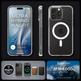 Spigen Ultra Hybrid Mag Case med MagSafe til iPhone 15 Pro - hvid