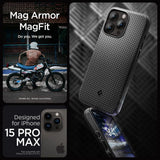 Spigen Mag Armor Case med MagSafe til iPhone 15 Pro Max - Matte Black