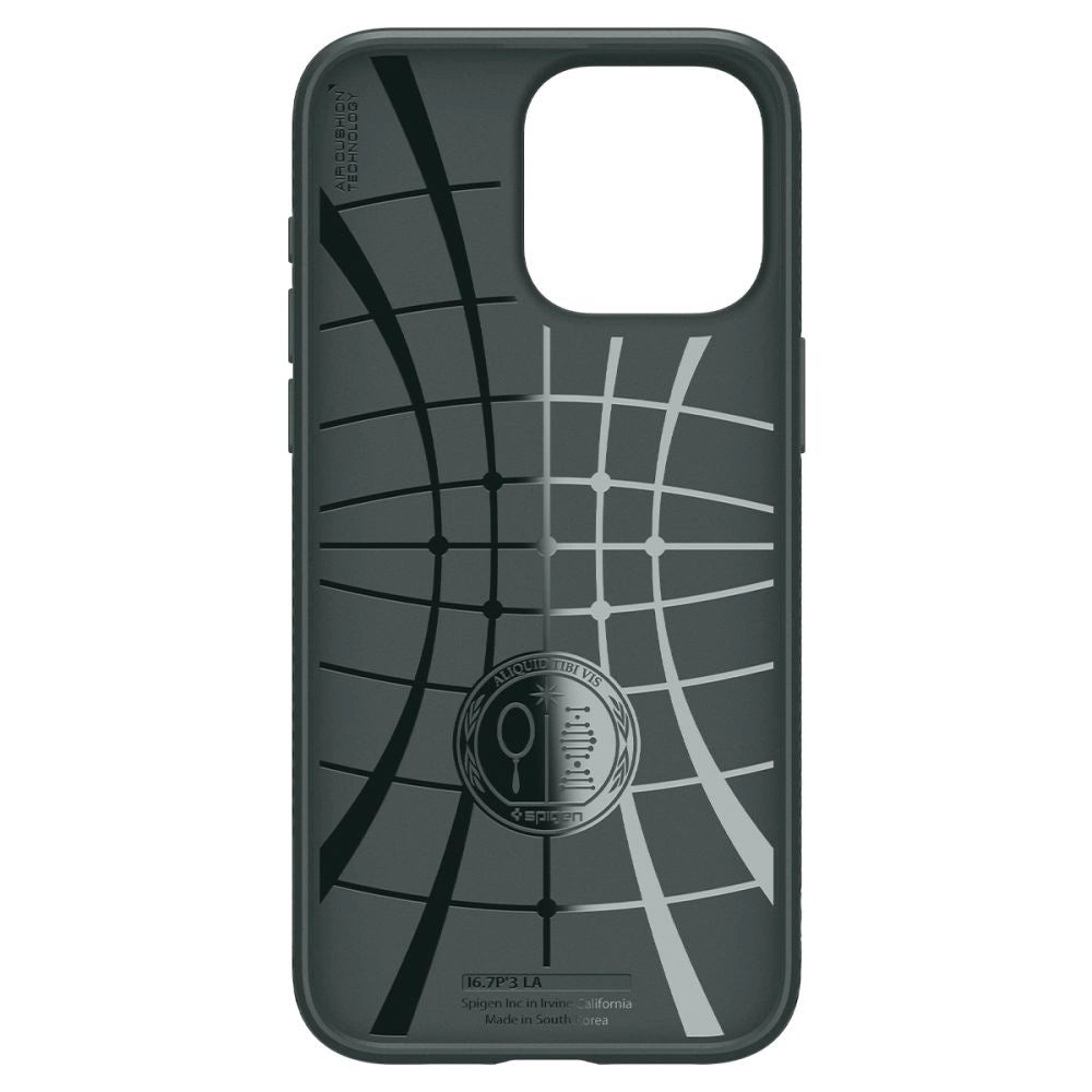Spigen Liquid Air iPhone 15 Pro Max-kasse - mørkegrøn