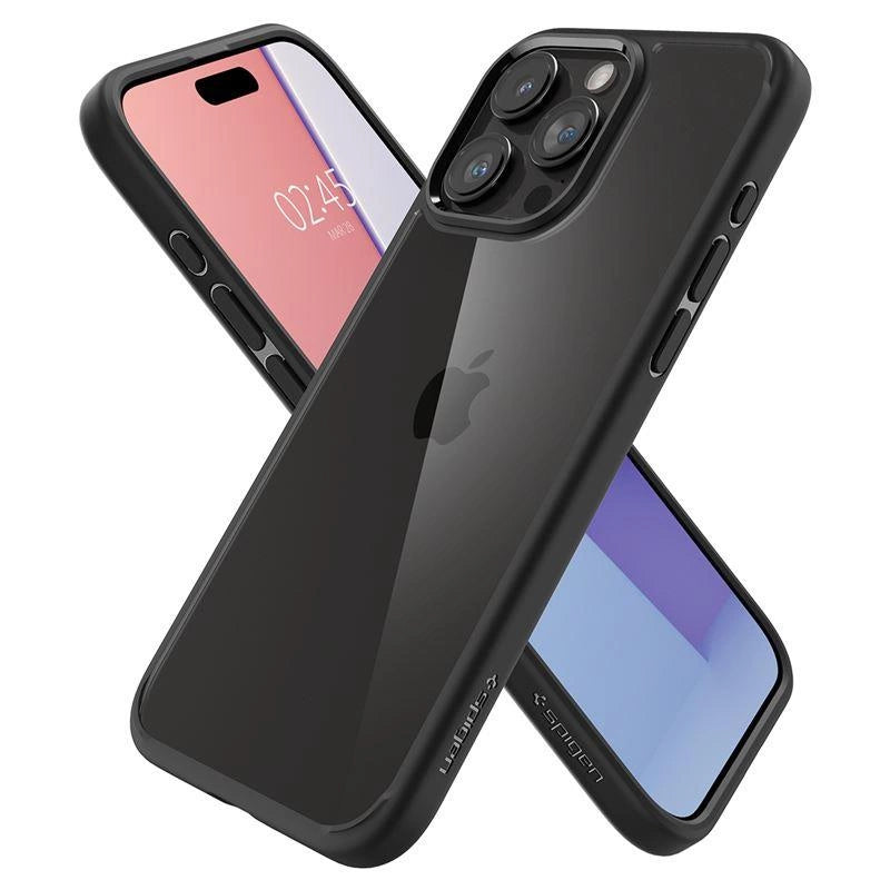 Spigen Crystal Hybrid iPhone 15 Pro Case - sort