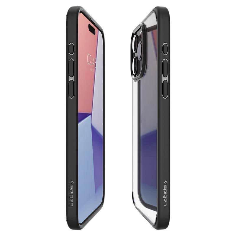 Spigen Crystal Hybrid iPhone 15 Pro Case - sort