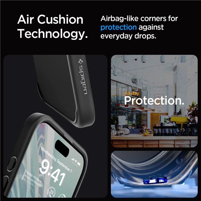 Spigen Crystal Hybrid iPhone 15 Pro Case - sort