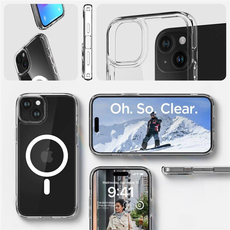 Spigen Crystal Hybrid MagSafe iPhone 15 Plus Case - klar