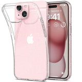 Spigen flydende krystal iPhone 15 Plus Case - Clear Glitter