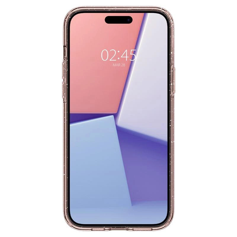 Spigen Liquid Crystal Glitter iPhone 15 Plus Case - Pink/Clear