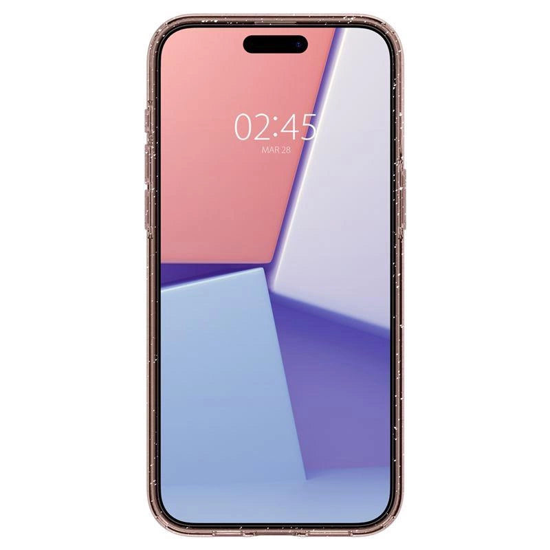 Spigen Liquid Crystal Glitter iPhone 15 Pro Case - Pink/Clear