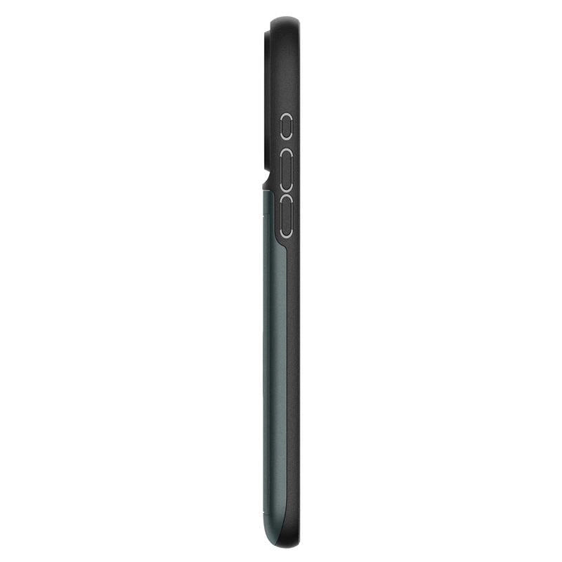 Spigen Slim Armor CS Case til iPhone 15 Pro Max - mørkegrøn