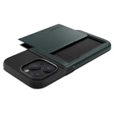 Spigen Slim Armor CS Case til iPhone 15 Pro Max - mørkegrøn