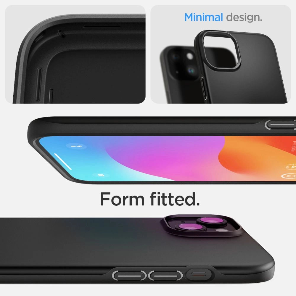 Spigen Thin Fit iPhone 15 Case - sort