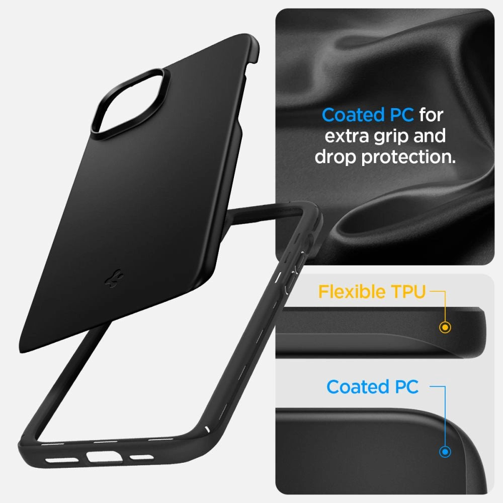 Spigen Thin Fit iPhone 15 Plus-kasse - sort