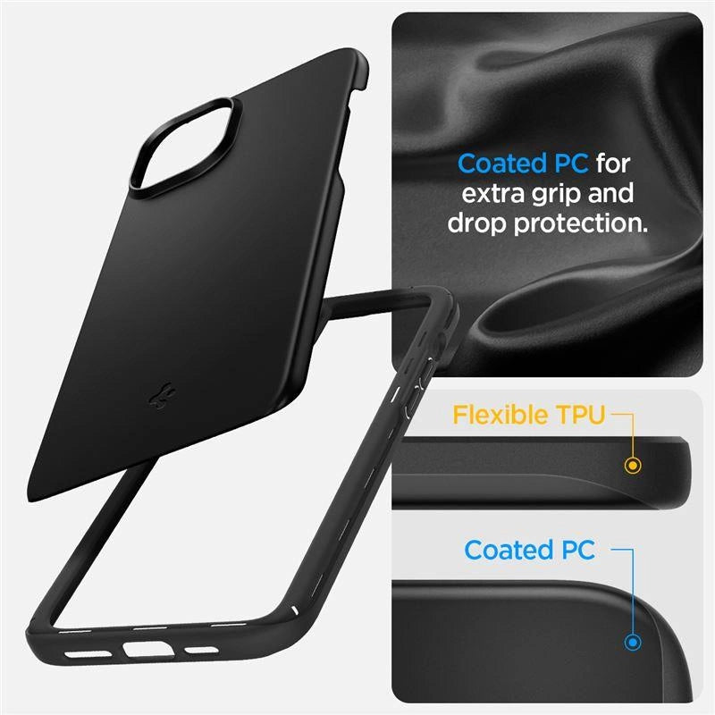 Spigen Thin Fit iPhone 15 Plus-kasse - sort