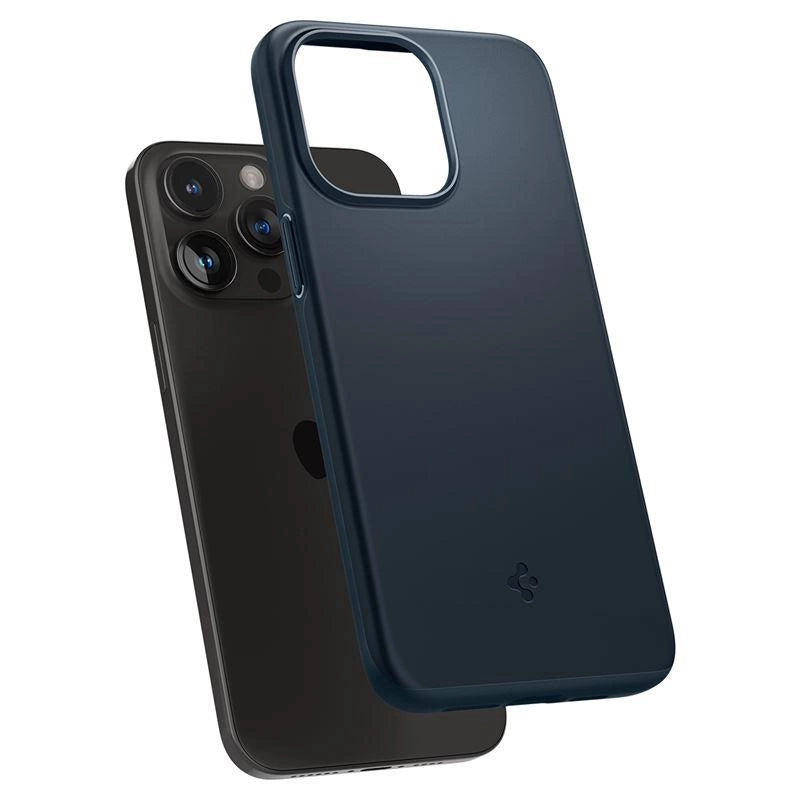 Spigen Thin Fit iPhone 15 Pro Max-kasse - sort metal