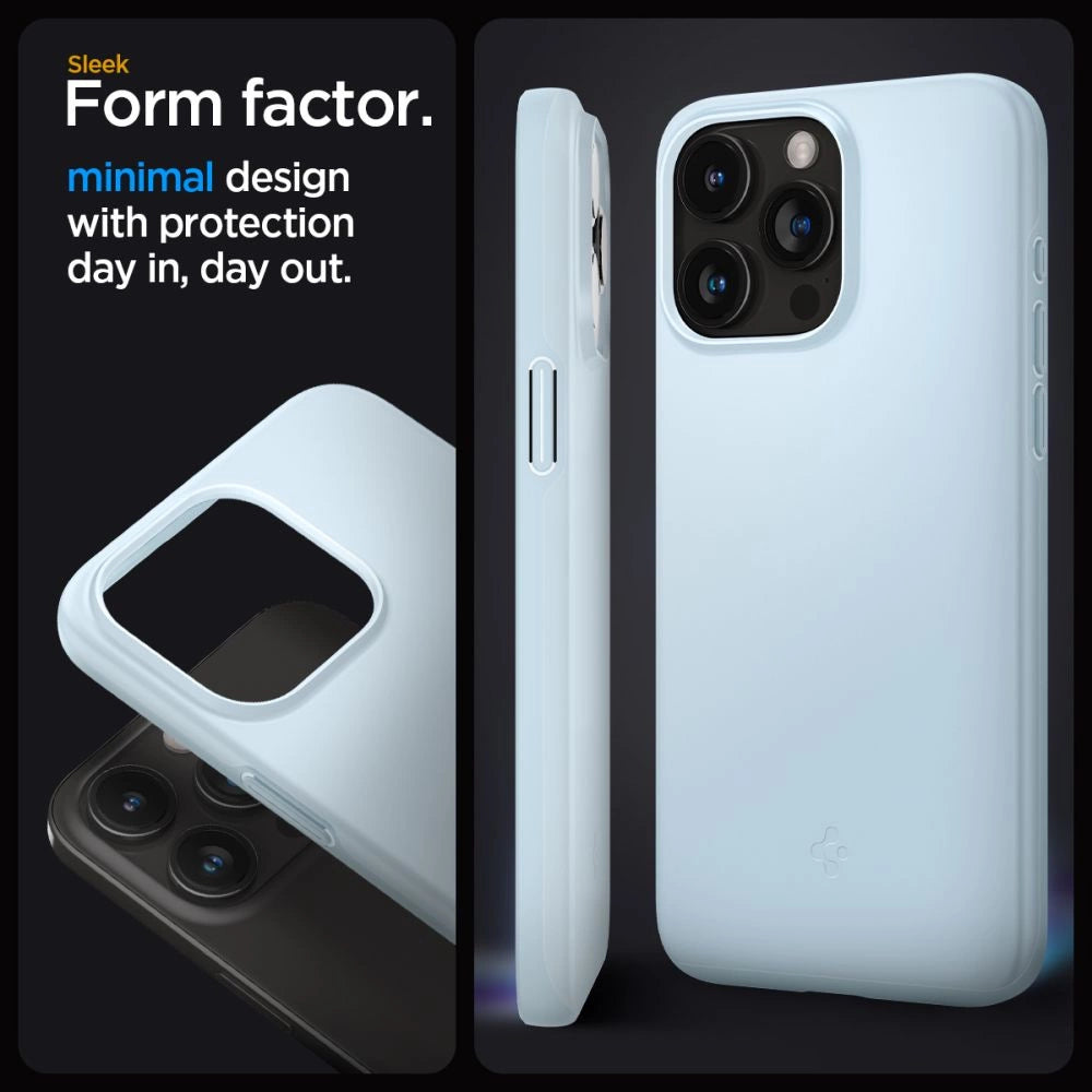 Spigen Thin Fit-fodral til iPhone 15 Pro Max - lysblå