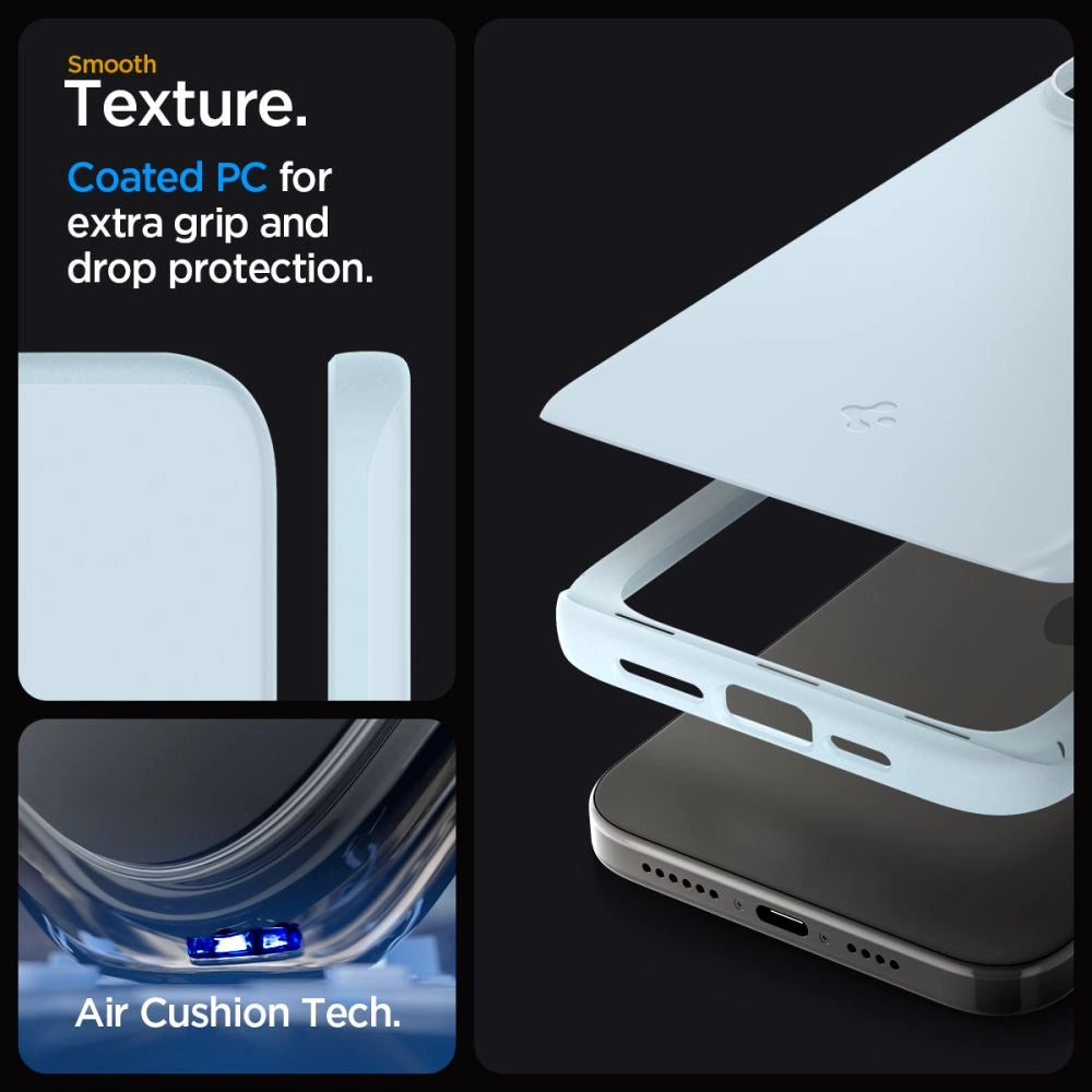 Spigen Thin Fit-fodral til iPhone 15 Pro Max - lysblå