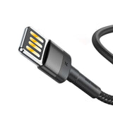 Baseus Cafule Dobbeltsidet USB-lyskablet 1,5A 2m (grå+sort)