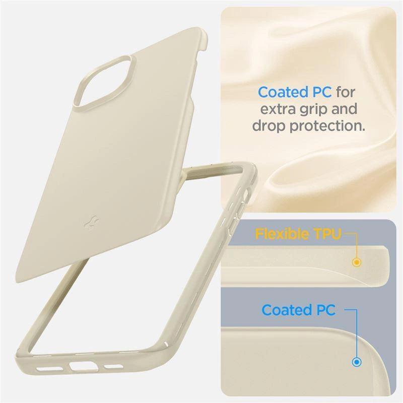 Spigen Thin Fit iPhone 15 Plus Case - Beige