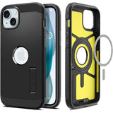 Spigen Tough Armor MagSafe-fodral til iPhone 15 - sort