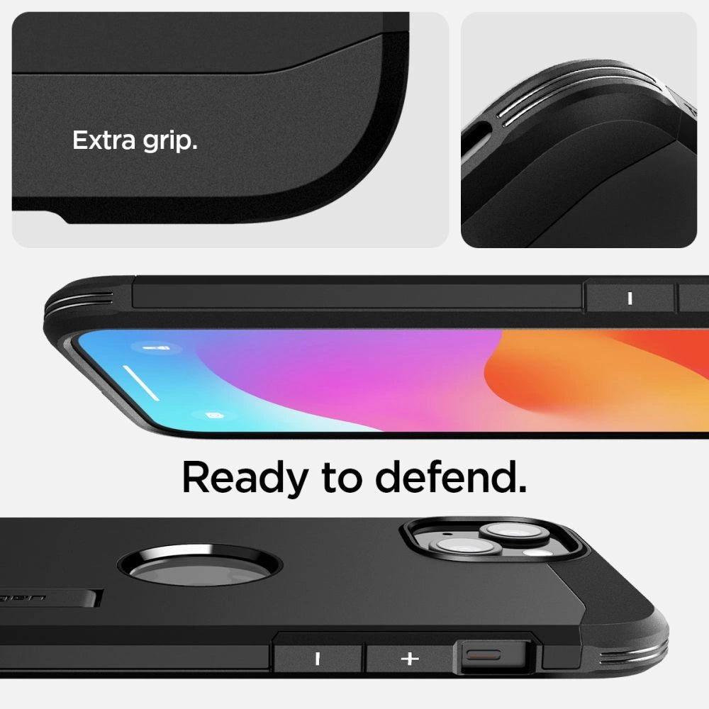 Spigen Tough Armor MagSafe-fodral til iPhone 15 - sort