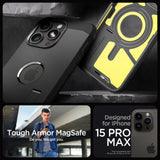 Spigen Tough Armor MagSafe iPhone 15 Pro Max Case - sort
