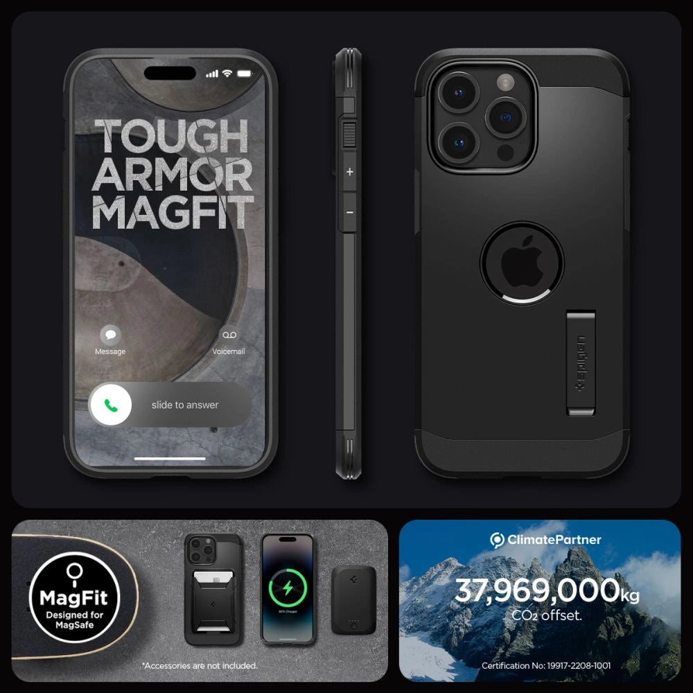 Spigen Tough Armor MagSafe iPhone 15 Pro Max Case - sort