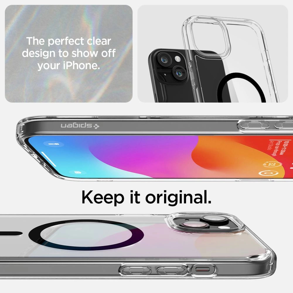 Spigen Ultra Hybrid Mag Case med MagSafe til iPhone 15 - sort