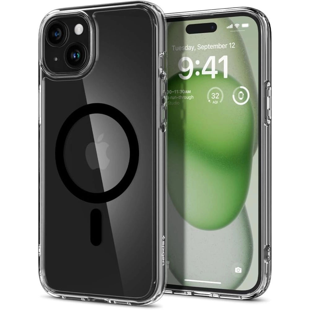 Spigen Ultra Hybrid Mag Case med MagSafe til iPhone 15 Plus - sort