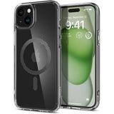 Spigen Ultra Hybrid Mag Case med MagSafe til iPhone 15 - Grå