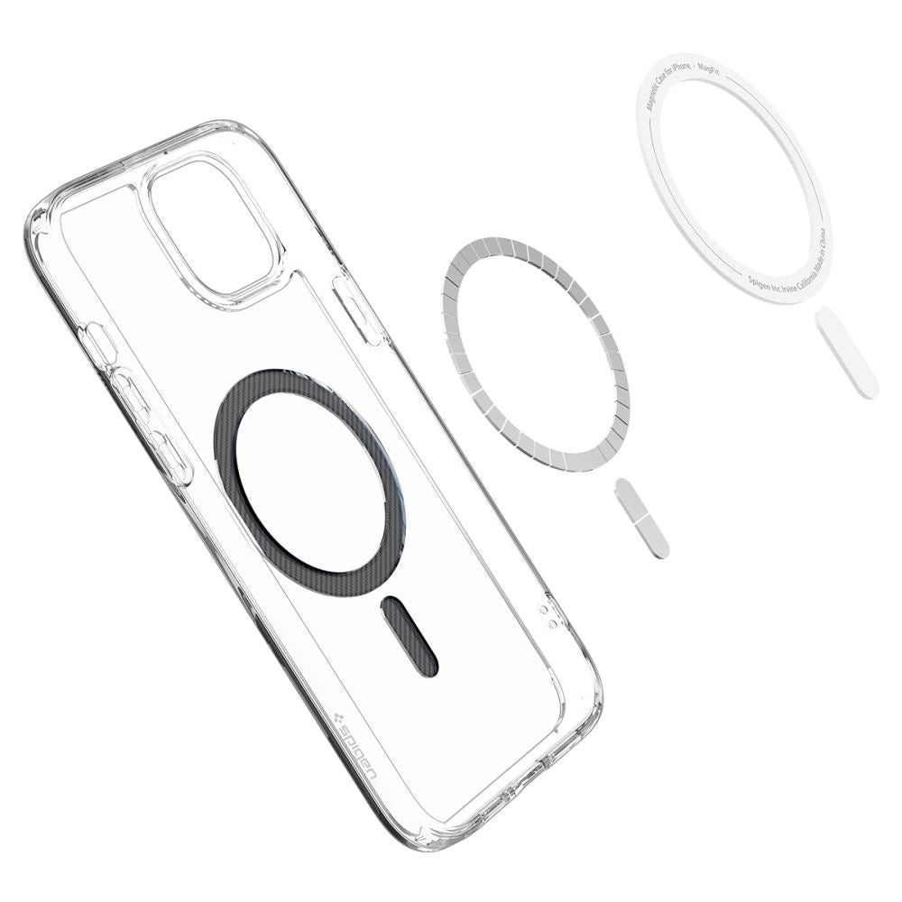Spigen Ultra Hybrid Mag Case med MagSafe til iPhone 15 - Grå
