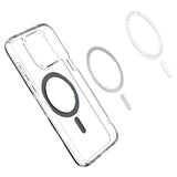 Spigen Ultra Hybrid Mag Case med MagSafe til iPhone 15 Pro Max - Grå