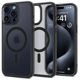Spigen Ultra Hybrid Mag Case med MagSafe til iPhone 15 Pro - klar sort