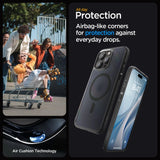 Spigen Ultra Hybrid Mag Case med MagSafe til iPhone 15 Pro Max - Clear Black