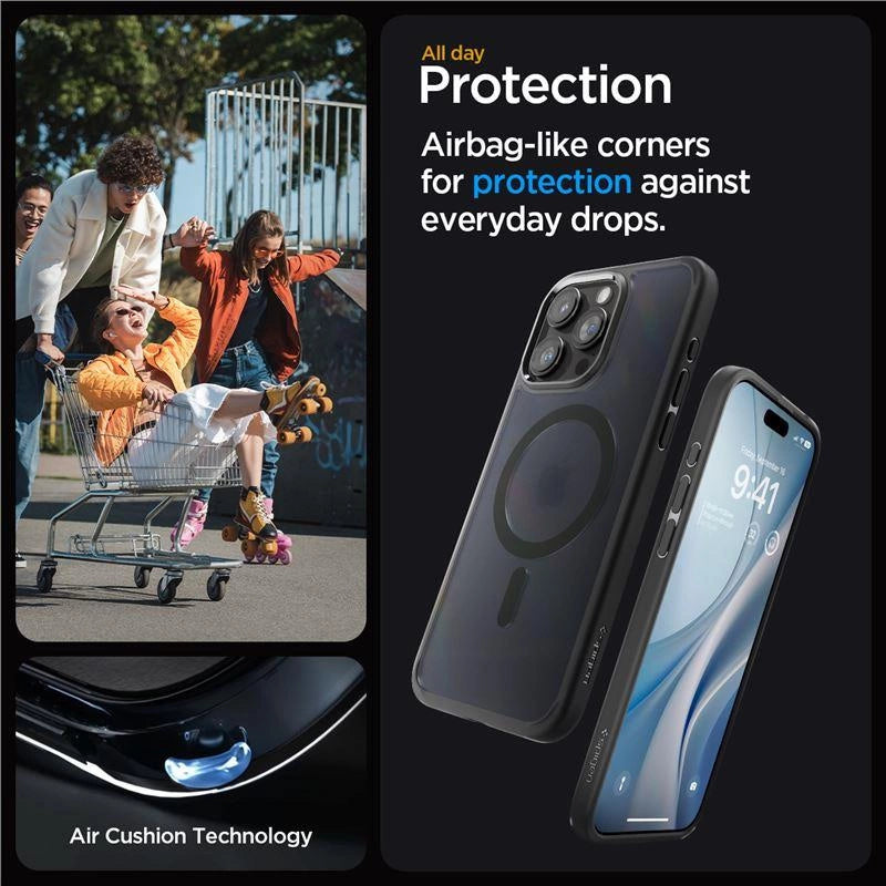 Spigen Ultra Hybrid Mag Case med MagSafe til iPhone 15 Pro Max - Clear Black
