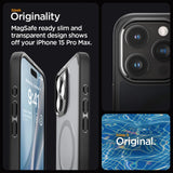 Spigen Ultra Hybrid Mag Case med MagSafe til iPhone 15 Pro Max - Clear Black