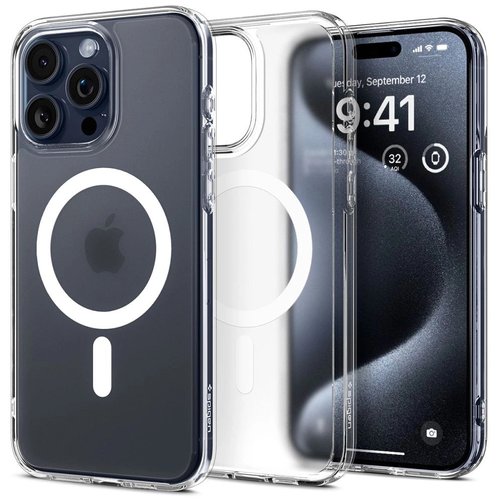 Spigen Ultra Hybrid Mag Case med MagSafe til iPhone 15 Pro - Clear Matte