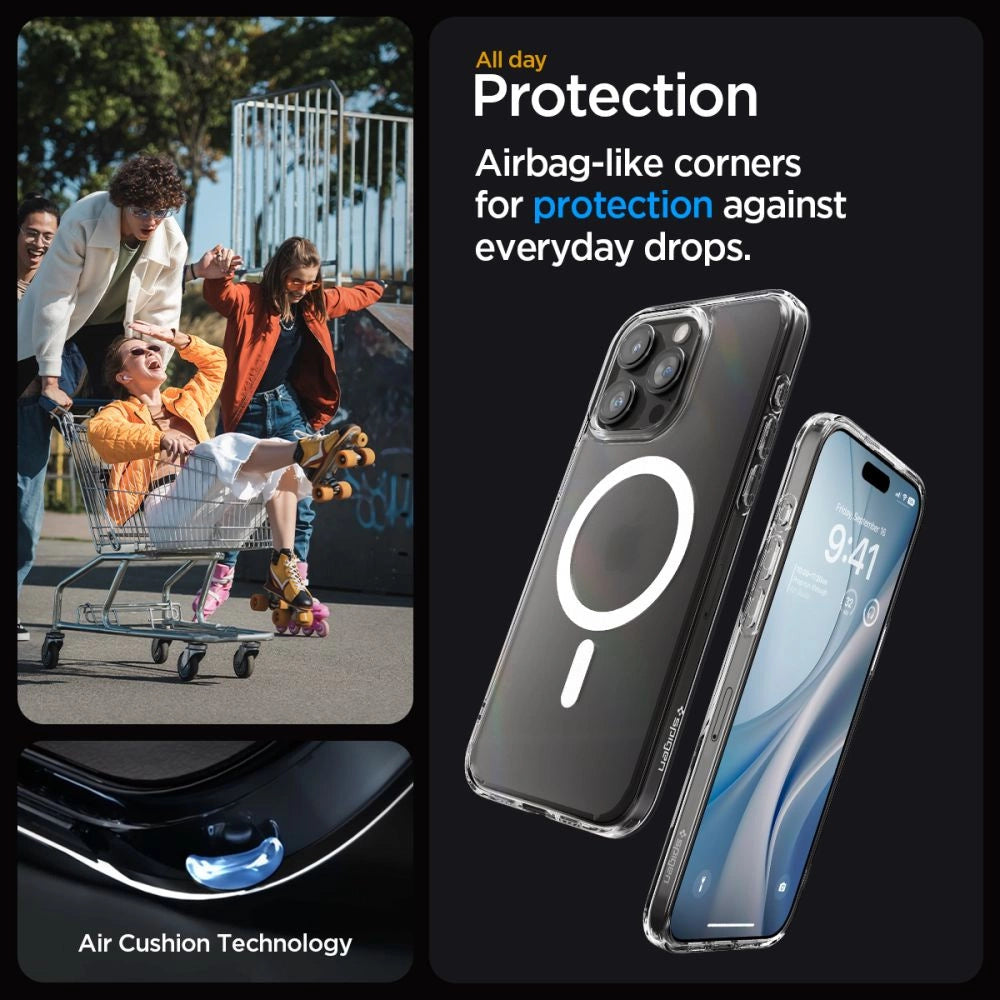 Spigen Ultra Hybrid Mag Case med MagSafe til iPhone 15 Pro - Clear Matte