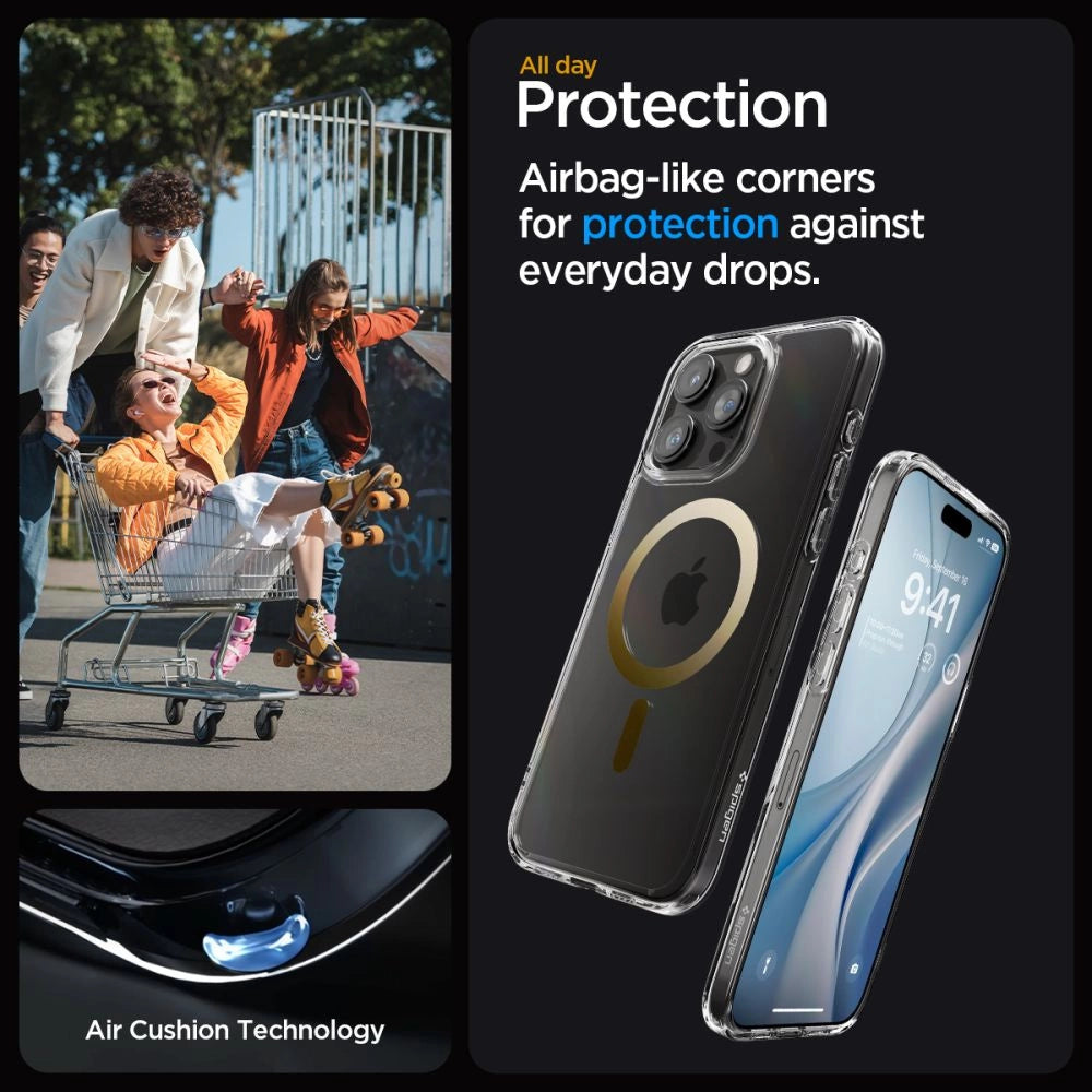 Spigen Ultra Hybrid Mag Case med MagSafe til iPhone 15 Pro - Guld
