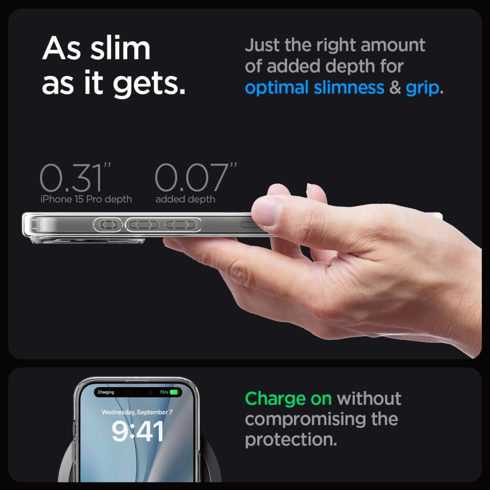 Spigen Ultra Hybrid Mag Case med MagSafe til iPhone 15 Pro - Guld
