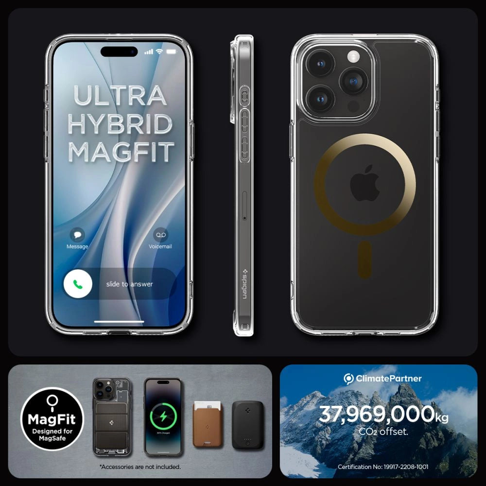 Spigen Ultra Hybrid Mag Case med MagSafe til iPhone 15 Pro - Guld