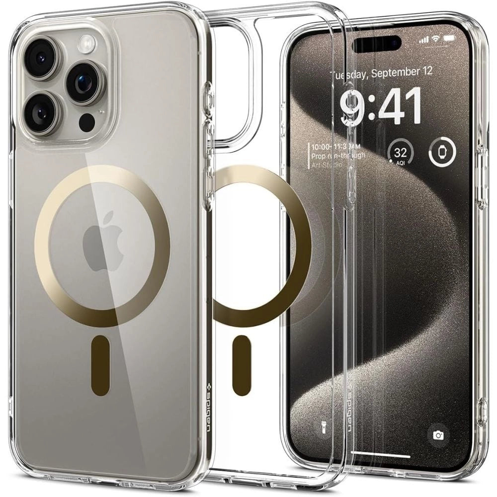 Spigen Ultra Hybrid Mag Case med MagSafe til iPhone 15 Pro Max - Guld