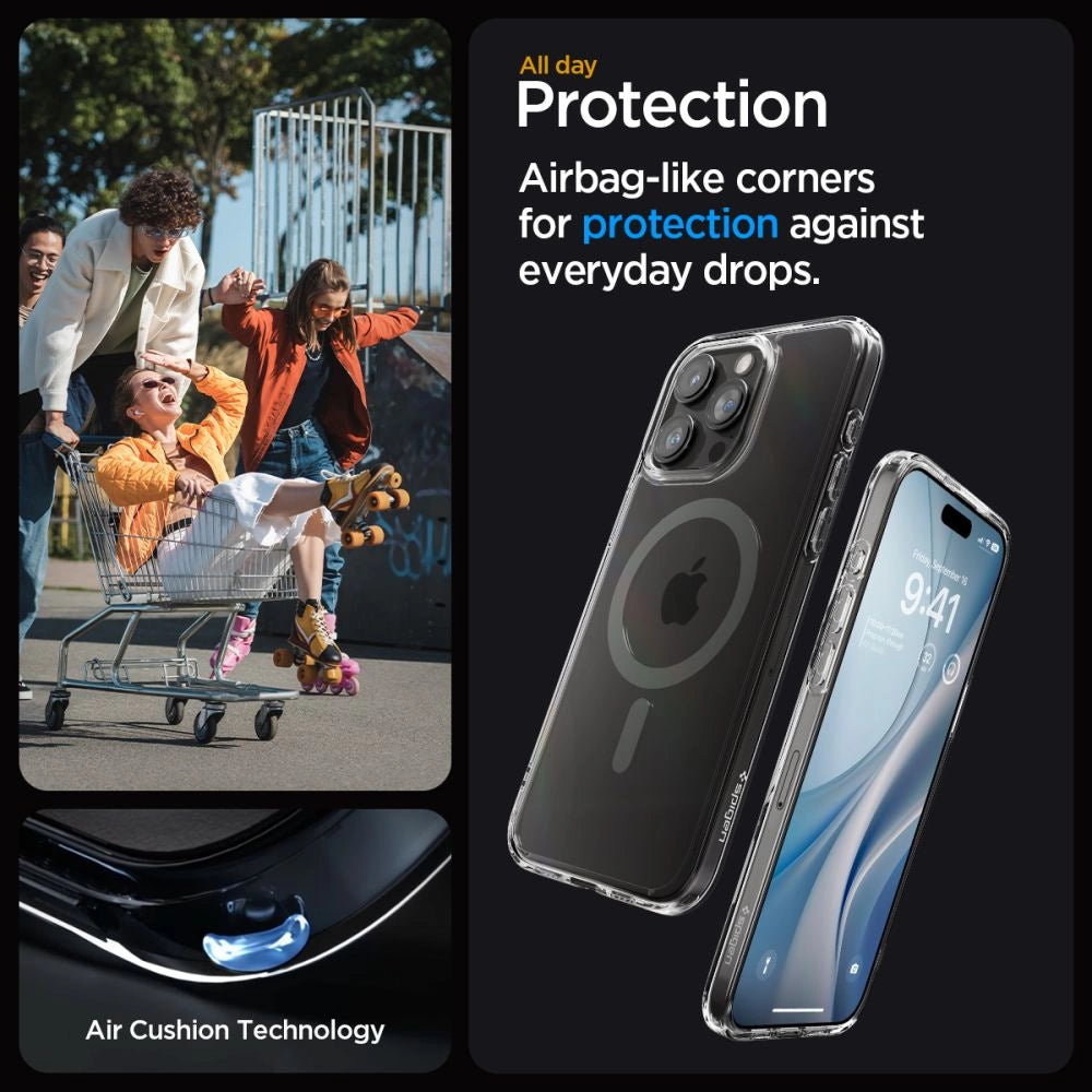 Spigen Ultra Hybrid Mag case med MagSafe til iPhone 15 Pro Max - grafit