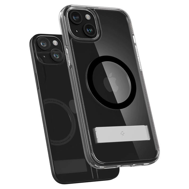 Spigen Ultra Hybrid S MagSafe Case med stativ til iPhone 15 Plus - sort