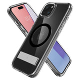 Spigen Ultra Hybrid S MagSafe Case med stativ til iPhone 15 Plus - sort