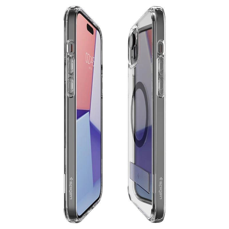 Spigen Ultra Hybrid S MagSafe Case med stativ til iPhone 15 Plus - sort
