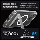 Spigen Ultra Hybrid S MagSafe Case med stativ til iPhone 15 Pro - Gennemsigtig