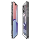 Spigen Ultra Hybrid S MagSafe Case med stativ til iPhone 15 Pro - Gennemsigtig