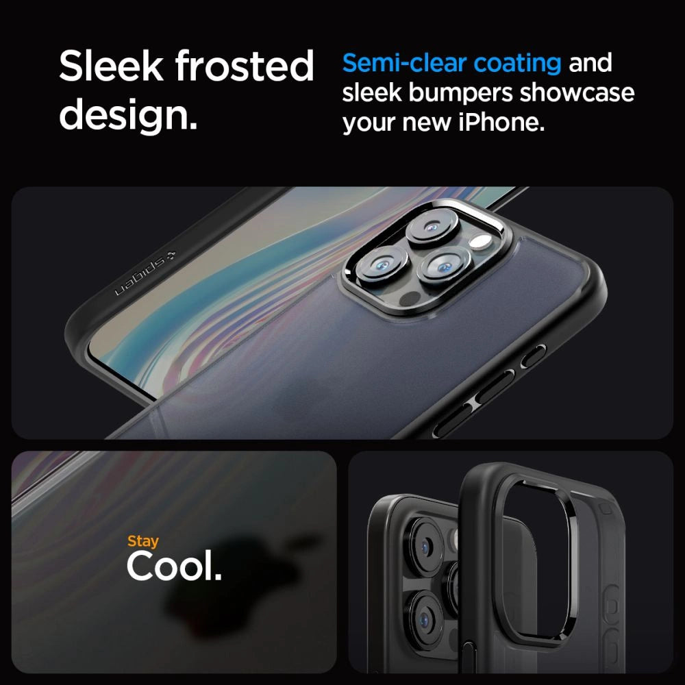 Spigen Ultra Hybrid iPhone 15 Pro Case - klar sort